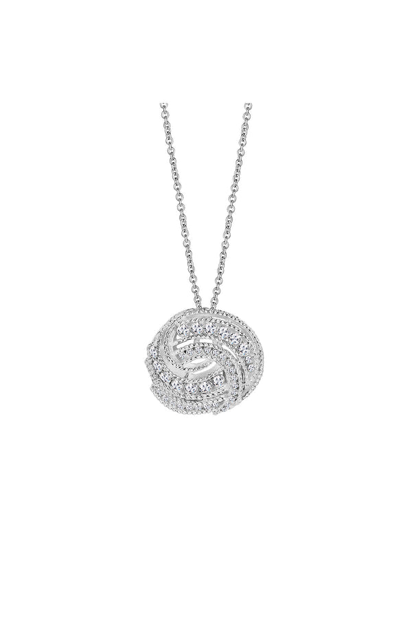 Carraig Donn Twist Pendant with Clear Stones