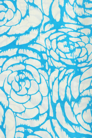 Carraig Donn Two Tone Floral Scarf in Blue