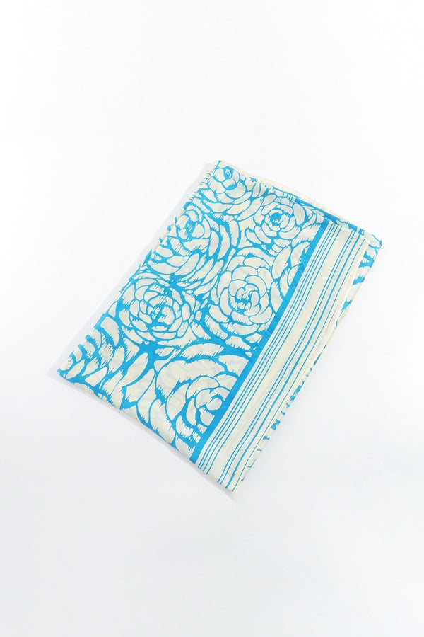 Carraig Donn Two Tone Floral Scarf in Blue