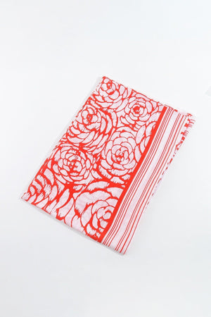 Carraig Donn Two Tone Floral Scarf in Red