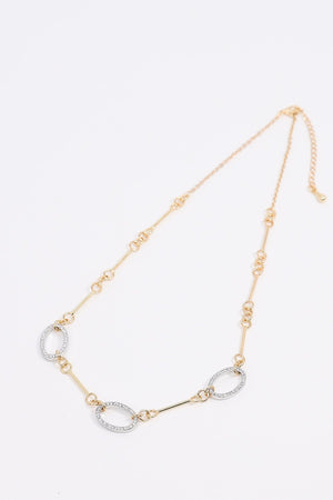 Carraig Donn Two Tone Oval Necklace