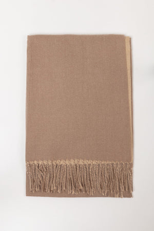 Carraig Donn Two Tone Soft Touch Scarf in Natural