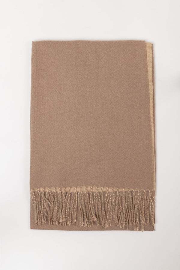 Carraig Donn Two Tone Soft Touch Scarf in Natural