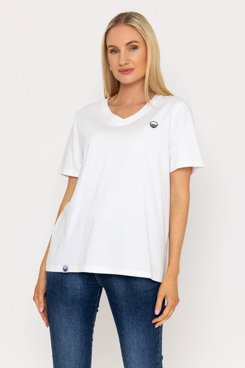 V-Neck T-Shirt in White