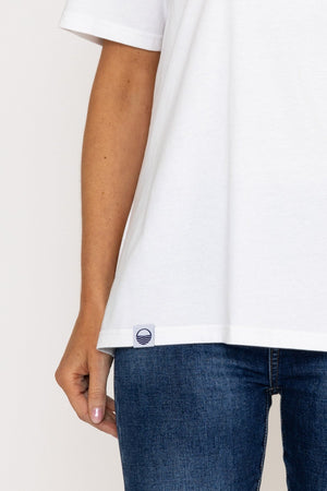 Carraig Donn V-Neck T-Shirt in White