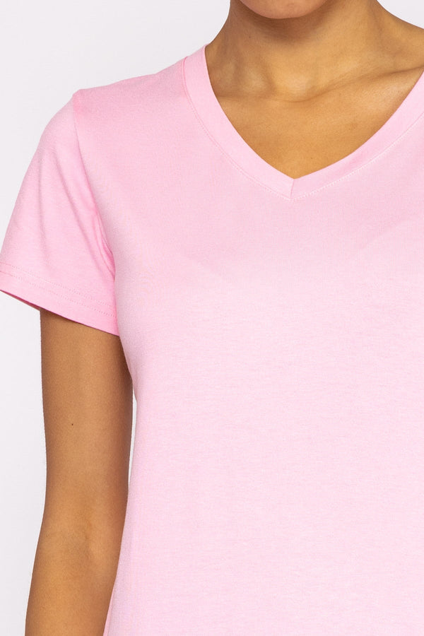 Carraig Donn V Neck Tee in Blush