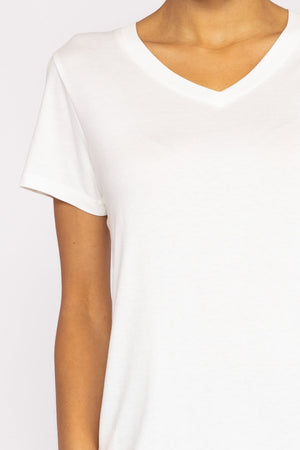 Carraig Donn V Neck Tee in White