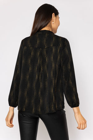 Carraig Donn V-Neck Top in Black