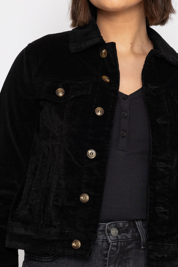 Carraig Donn Vaina Velvet Jacket in Black