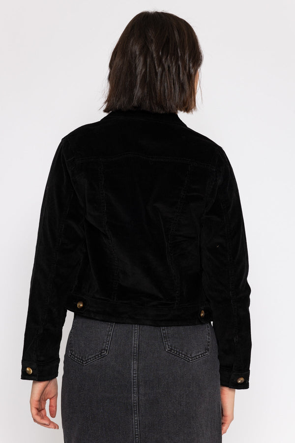Carraig Donn Vaina Velvet Jacket in Black