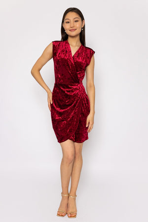 Carraig Donn Velour Tammy Dress in Red