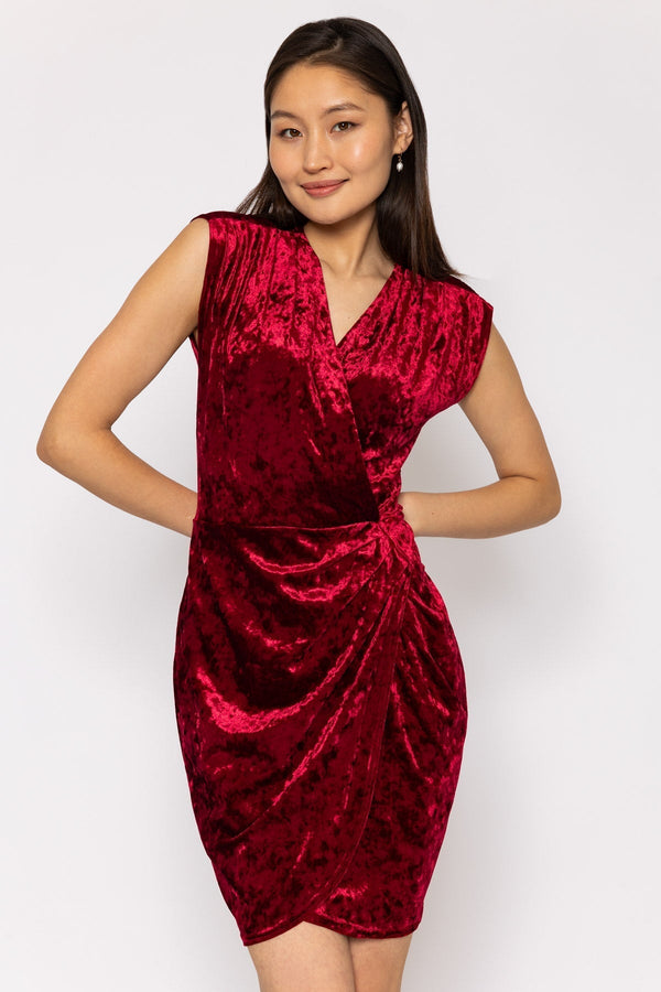 Carraig Donn Velour Tammy Dress in Red