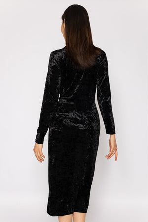 Carraig Donn Velour Taylor Dress in Black