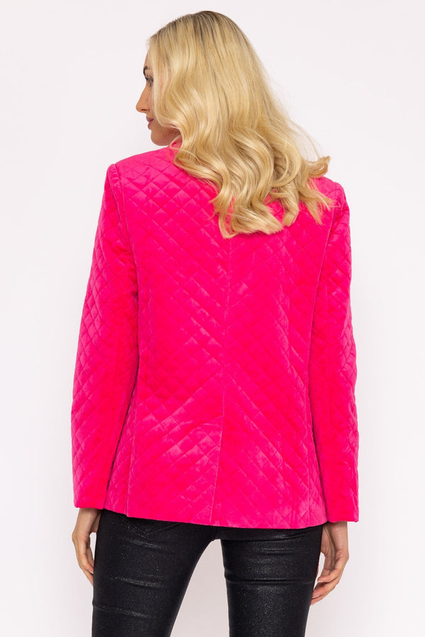 Carraig Donn Velvet Blazer in Fuchsia