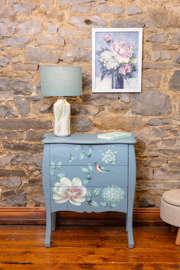 Carraig Donn Vienna Navy Floral 3 Drawer Chest