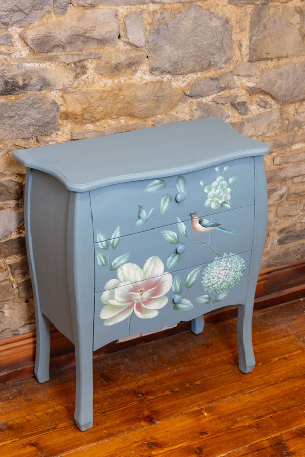 Carraig Donn Vienna Navy Floral 3 Drawer Chest