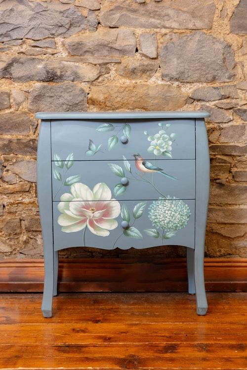 Vienna Navy Floral 3 Drawer Chest