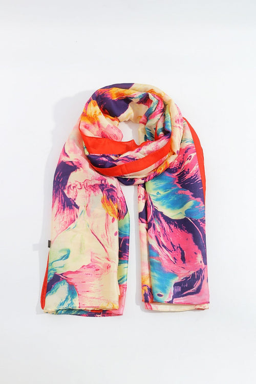 Watercolour Scarf in Red