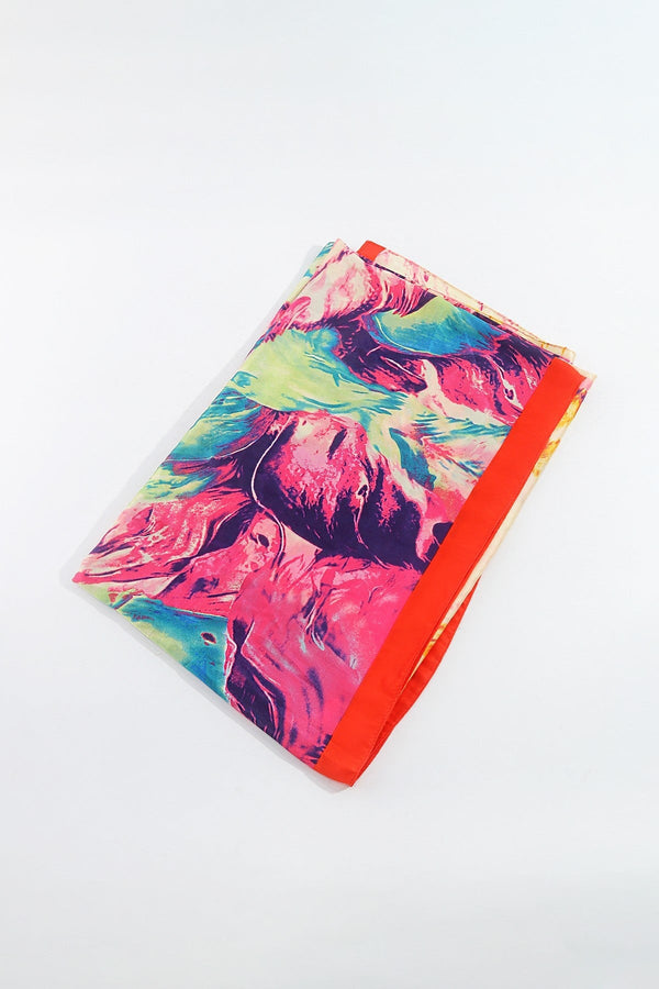 Carraig Donn Watercolour Scarf in Red