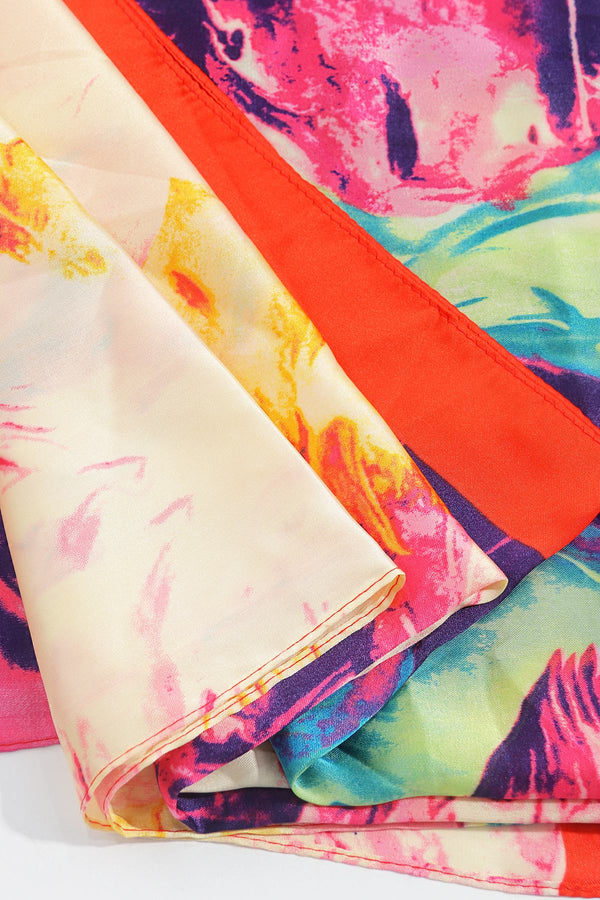 Carraig Donn Watercolour Scarf in Red