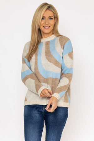 Carraig Donn Wave Knit in Multi Print