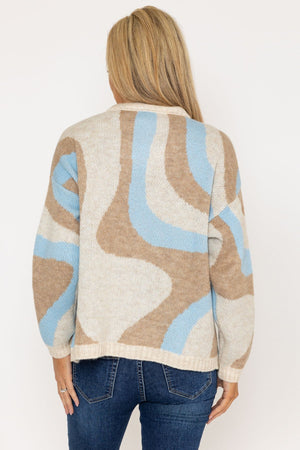 Carraig Donn Wave Knit in Multi Print