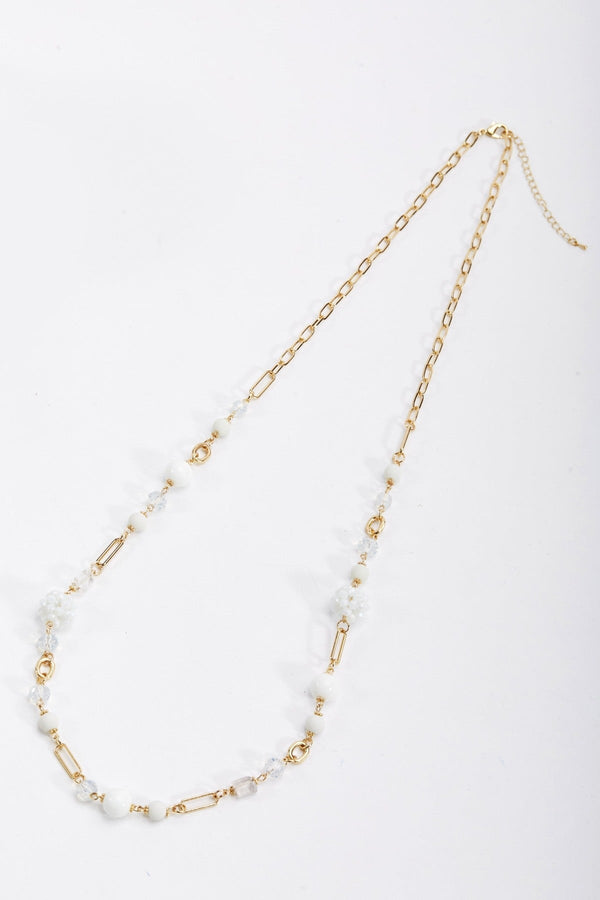 Carraig Donn White and Gold Long Necklace