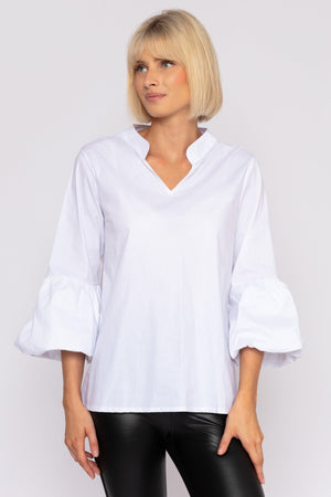 Carraig Donn White Balloon Cuff Shirt