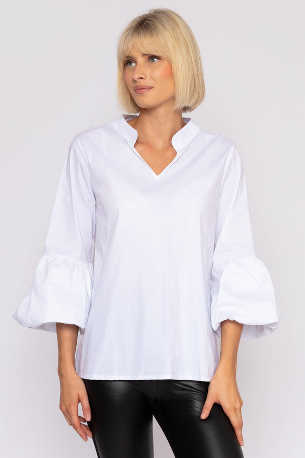 Carraig Donn White Balloon Cuff Shirt