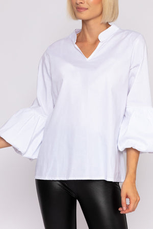 Carraig Donn White Balloon Cuff Shirt
