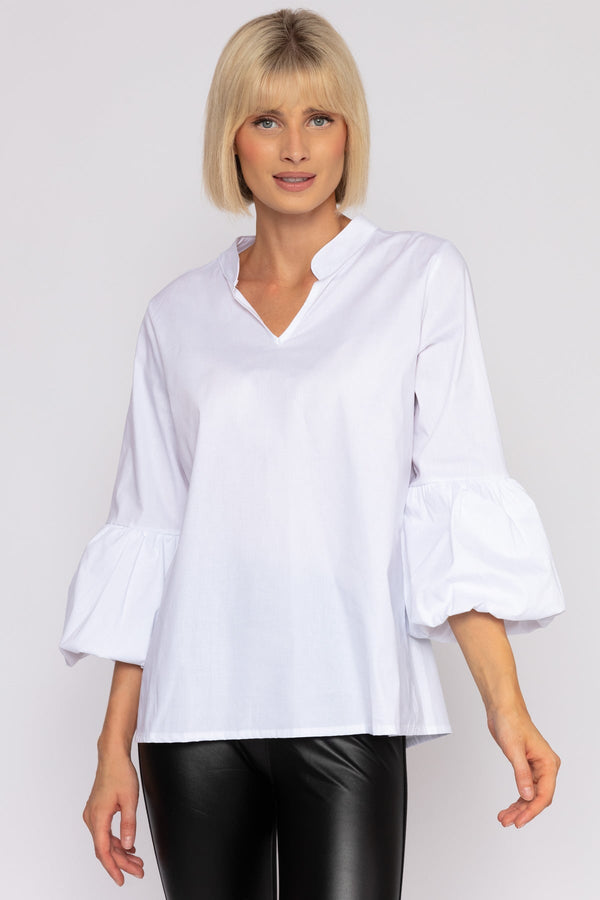 Carraig Donn White Balloon Cuff Shirt