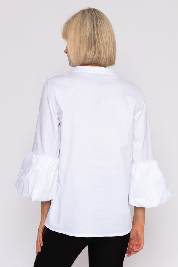 Carraig Donn White Balloon Cuff Shirt