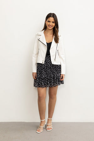 Carraig Donn White Biker Jacket