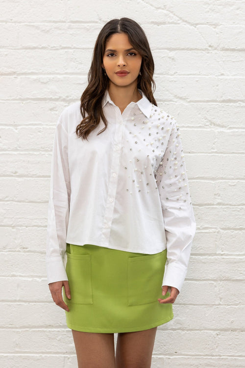 Carraig Donn White Embellished Shirt