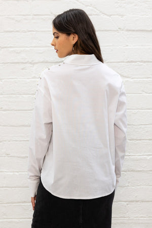 Carraig Donn White Embellished Shirt