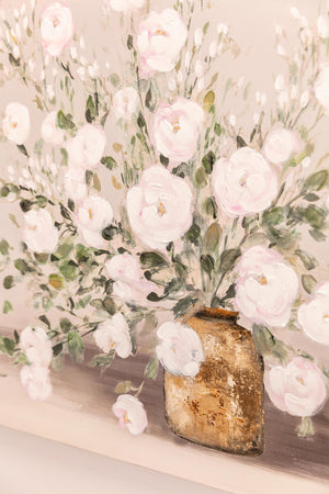 Carraig Donn White Flower Posy Canvas Wall Art