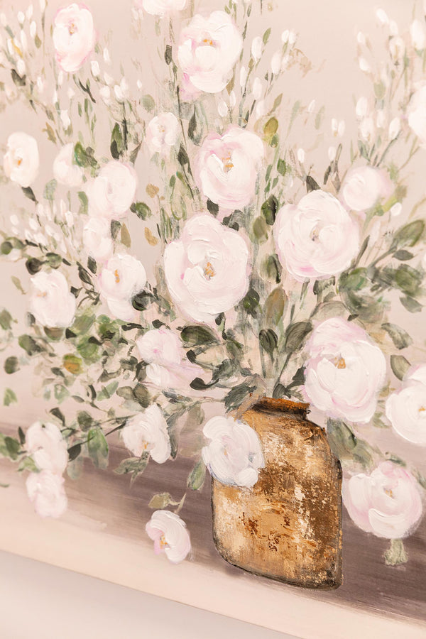 Carraig Donn White Flower Posy Canvas Wall Art