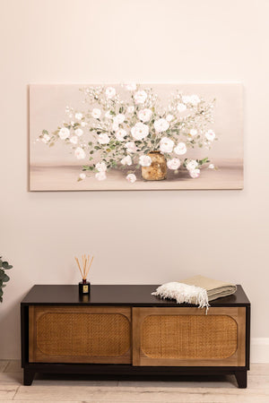 Carraig Donn White Flower Posy Canvas Wall Art