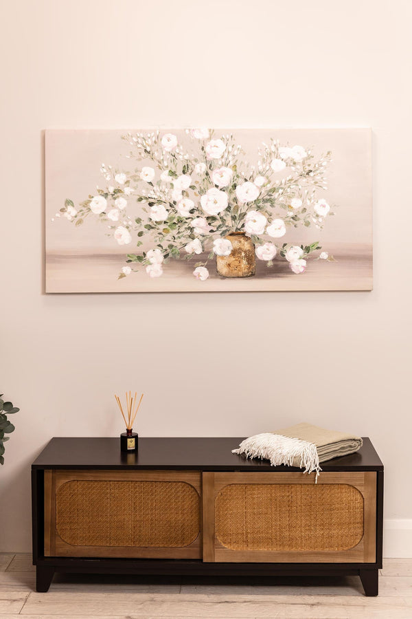 Carraig Donn White Flower Posy Canvas Wall Art