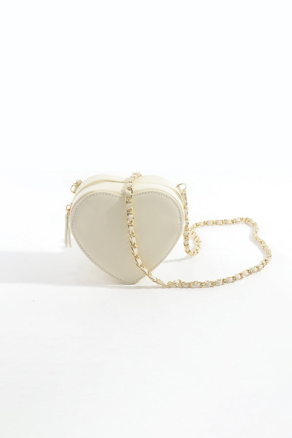 Carraig Donn White Heart Crossbody Bag