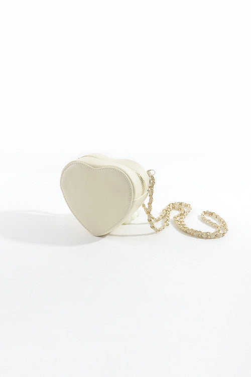 Carraig Donn White Heart Crossbody Bag