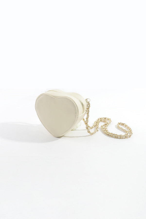 Carraig Donn White Heart Crossbody Bag