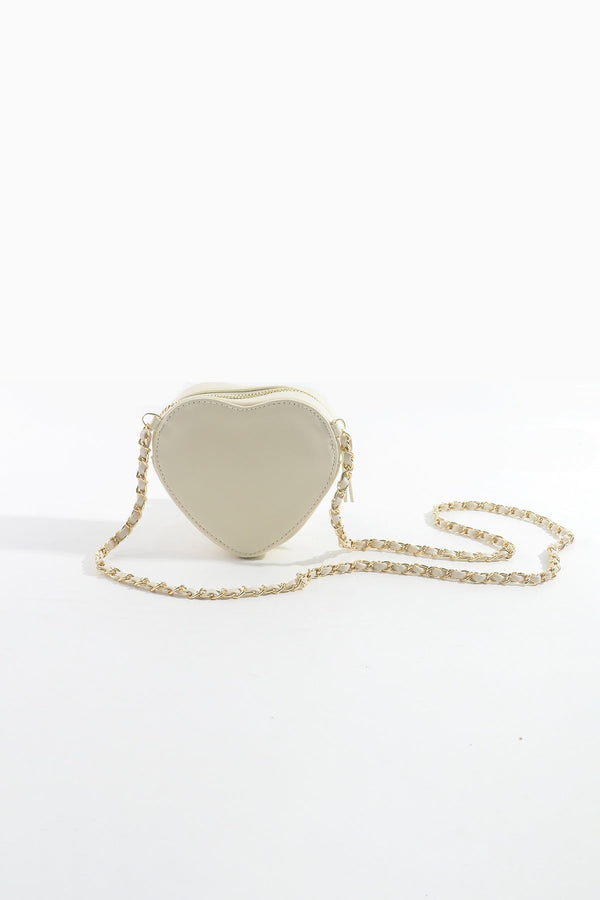Carraig Donn White Heart Crossbody Bag