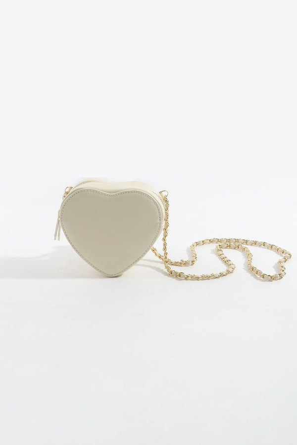 Carraig Donn White Heart Crossbody Bag