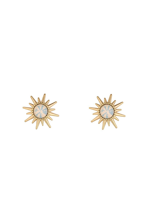 White Opal Crystal Sunshine Earrings