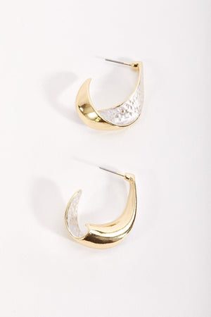 Carraig Donn White Spiral Hoop Earrings