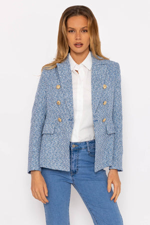 Carraig Donn White Textured Sleeveless Blouse