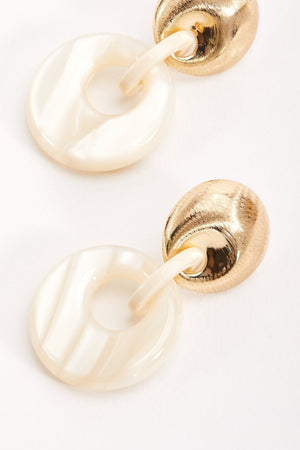 Carraig Donn White Tortoise Drop Link Earrings