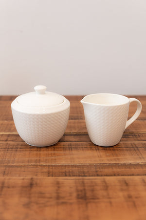 Carraig Donn Whiteware Cream & Sugar Set