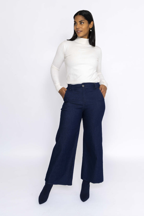 Carraig Donn Wide Leg Jeans in Denim